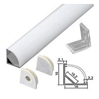 Профиль для светодиодной ленты угловой Smartbuy SBL-Al16x16 2000x16x16мм, 200см картинка 